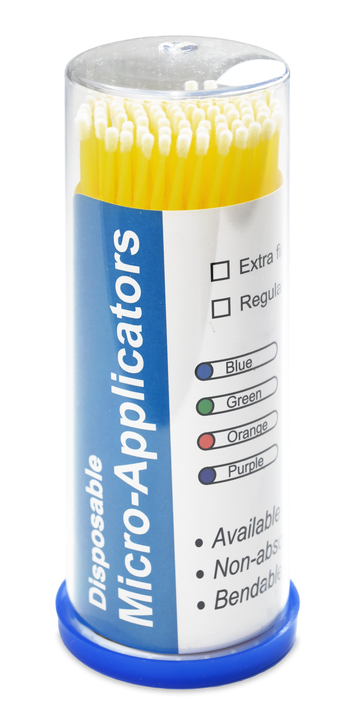 Diaguru Micro Applicator Brush Yellow Fine, 2.0mm, Box/400